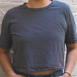 Striped Boxy Crop Top